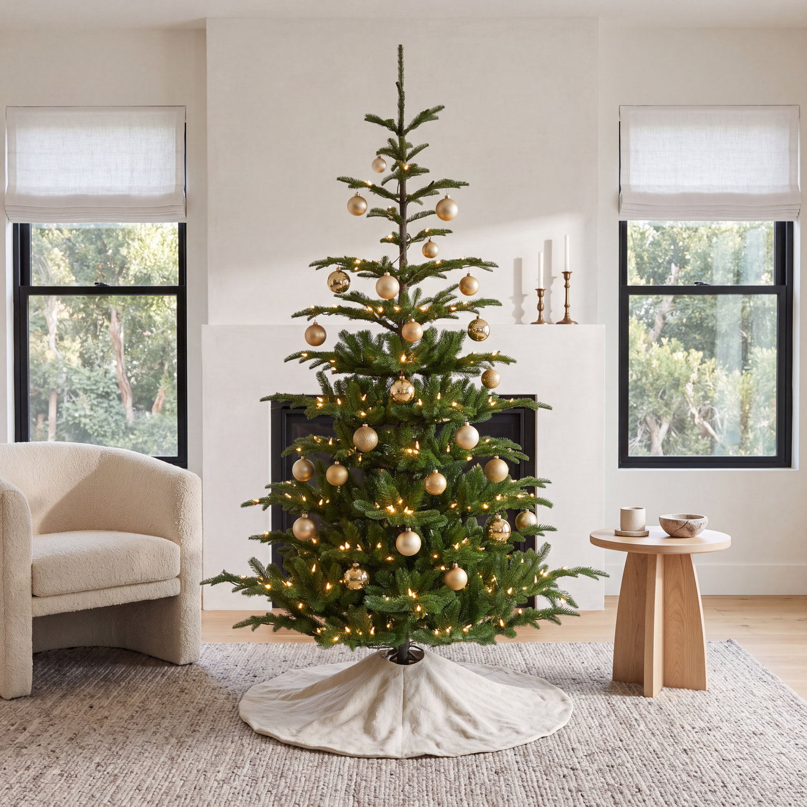Pre-Lit Spruce Christmas Tree, 6.5'