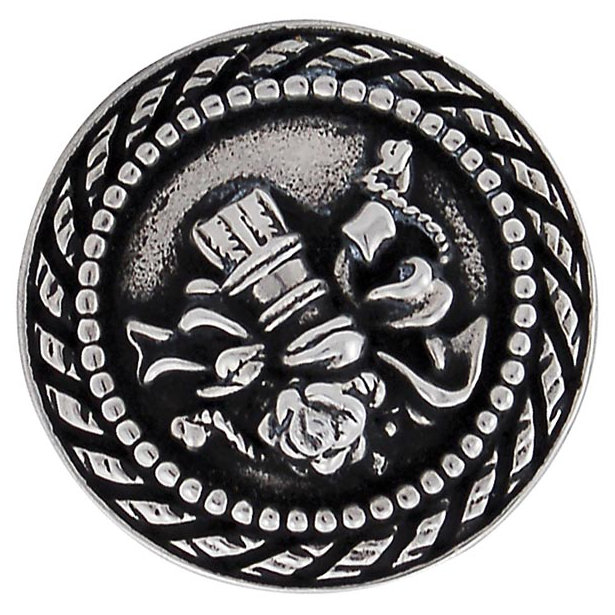 Poignée champignon de diamètre 1 1/4 po Sforza, Argent antique