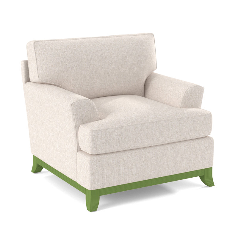 Oaks Way Armchair, White Sugar Performance; 0863-91, Willow
