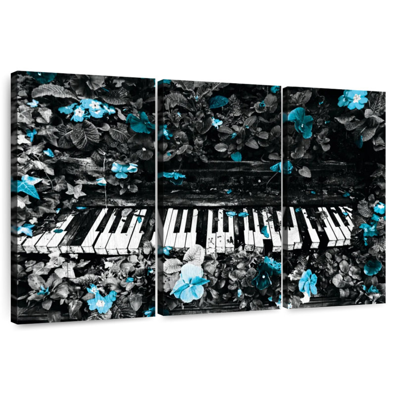 Abarca Flowers On Piano Pop, H 32 po x l 50 po