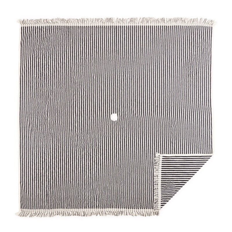Beach Blanket, Navy/White