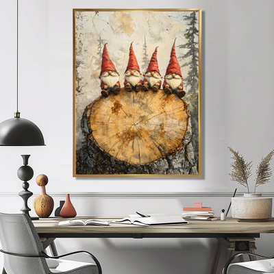 «Gicelle Gnomes Portrait Family In A Forest I - Gnome», reproduction sur toile