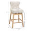 Chaises de pub rembourrées de couleur crème, assise de 30 po de hauteur, pivotant à 180 °, pieds en bois d'hévéa, de 2 et élégants tabourets de bar, crème, assise, 2 pièces, robuste et élégant