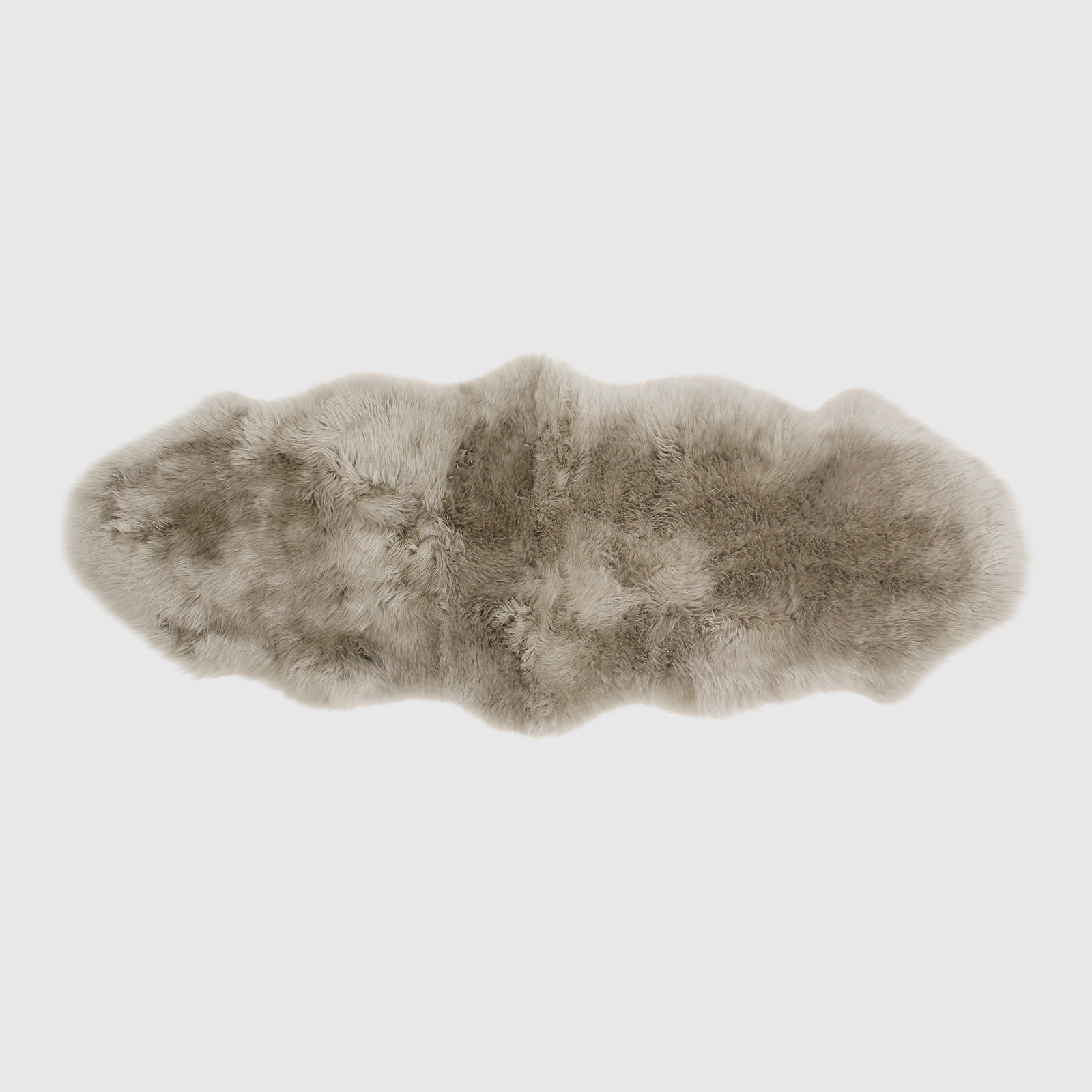 Kashmir Sheepskin Gray/White Rug, Novelty 2' x 5'6"