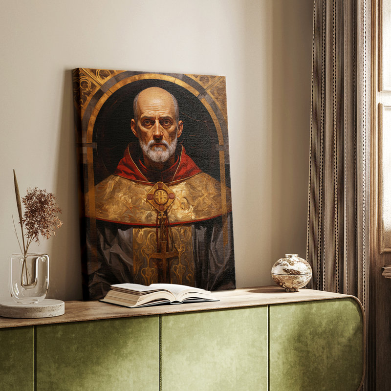 Série Religious XC III - Toile tendue avec châssis Premium - Prêt à être accroché, H 18 po x l 12 po