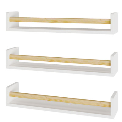Edney Isabelle & Max™ 4.2'' H X 24'' W Solid Wood Paulownia Floating Shelf Kids Bookcase -  DA347E7F6FD14DBDB1CACD85ED5CB3D9