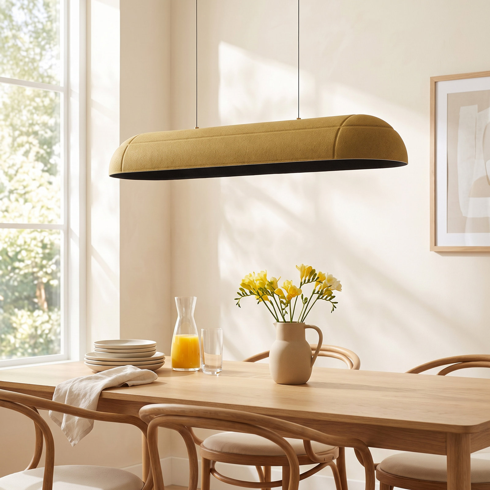 Nava Dimmable Single Light Pendant, Olive