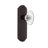 Deco Plate with Oval Fluted Crystal Door Knob