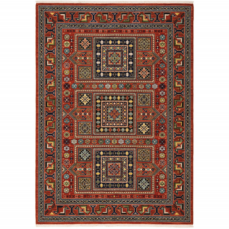 Oaklynn Performance Oriental Indoor Rug, Rectangle 9'10" x 12'10"