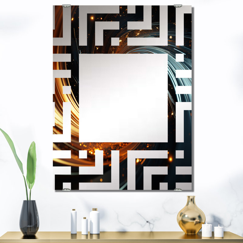 Mickles - Miroirs muraux à spirales abstraites, 40 po x 30 po