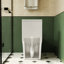 Toilette en céramique 1,1 / 1,6, allongée, blanche, confortable, siège à fermeture douce, et blanc T036wt