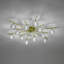 Plafonnier semi-encastré en cristal 12 lumières Mid-Century
