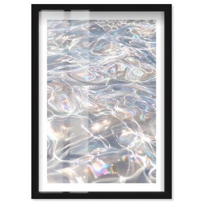 «Shimmering Sea Shadowbox Print», photographie de mode par Notoriart, cadre noir, 20 x 30
