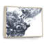 Noir et blanc, argent liquide abstrait I - peinture sur toile-67364619-67364630