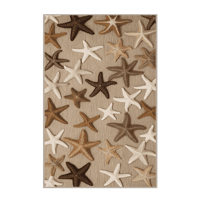  Tapis bord de mer lavable Starfish Collection, Tapis de couloir 2 pi x 5 pi