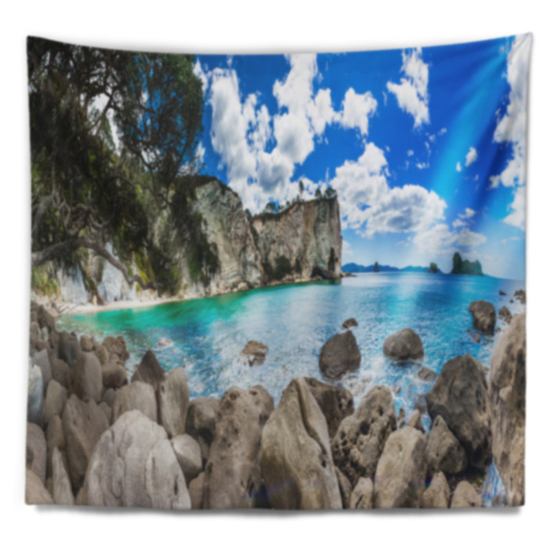 Tapisserie panorama en kea nestor notabilis mer shore, H 50 po x l 60 po