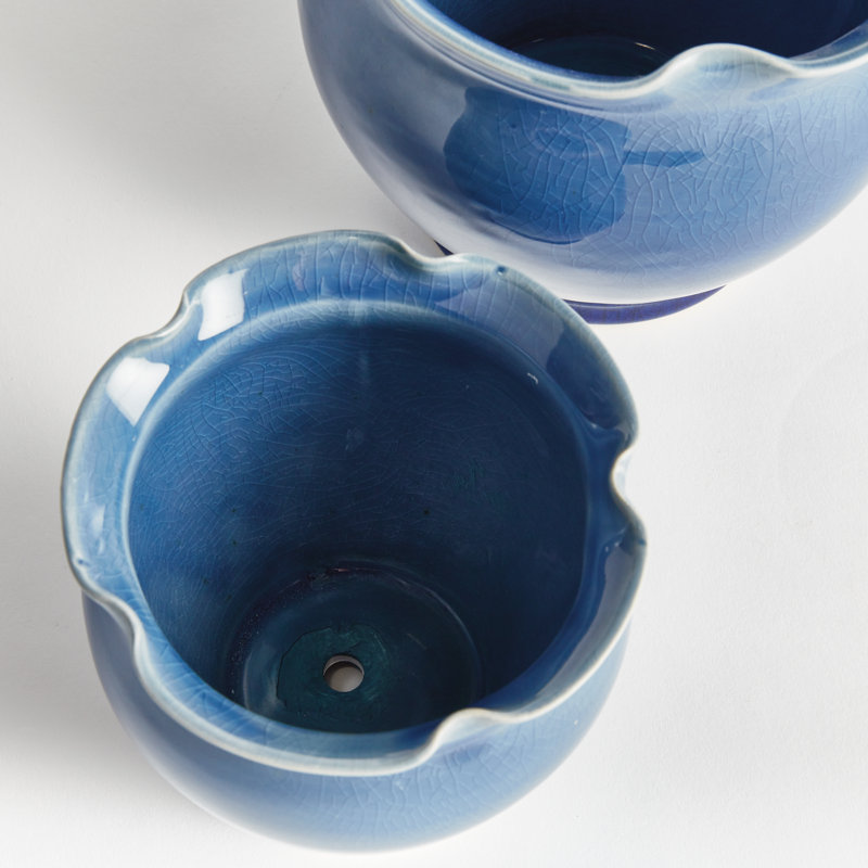 Conservatory Ceramic Planter, Blue