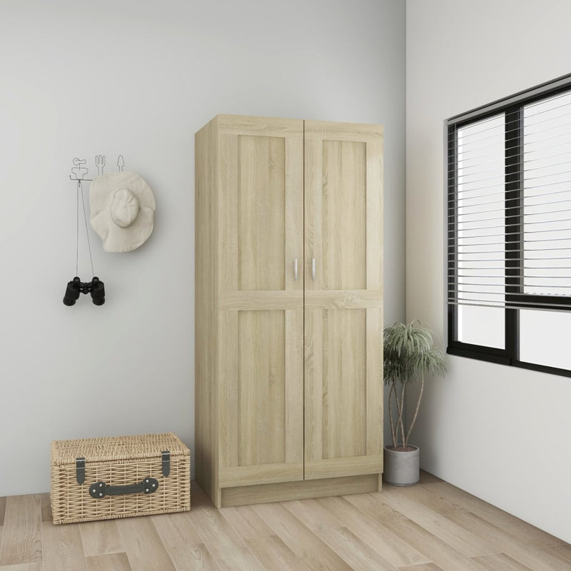 Rhinebeck 2 Door Manufactured Wood Wardrobe,  Sonoma Oak