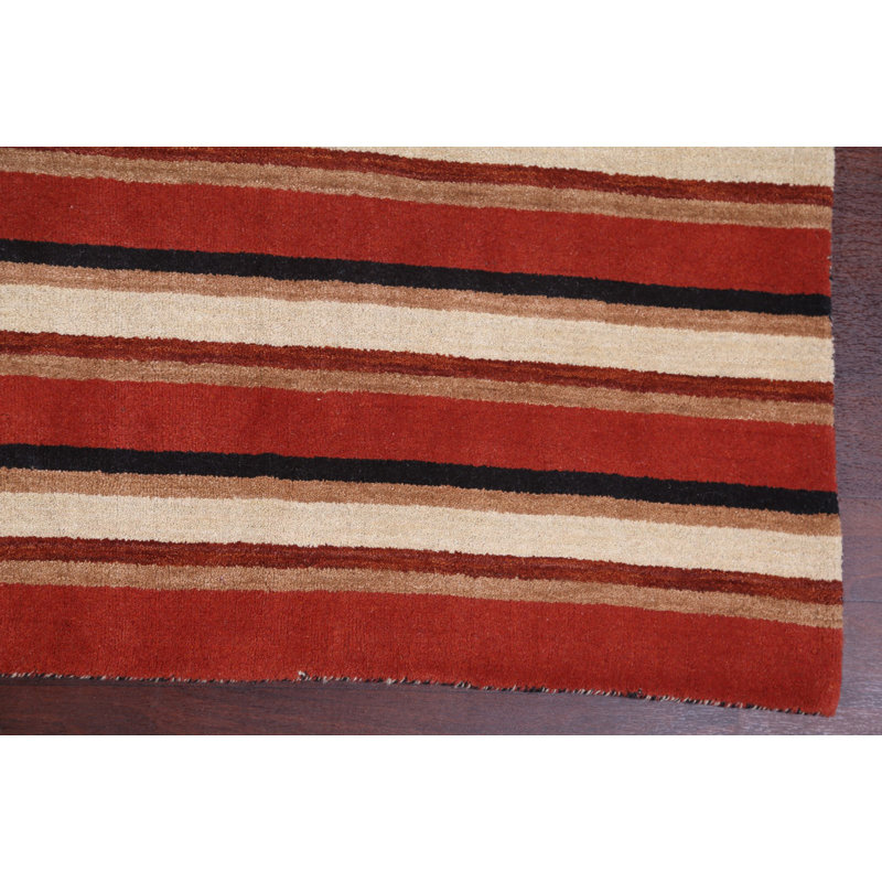 Tapis intérieur en laine 9 pi 2 po x 9 pi 10 po à la main one-of-kind-noué la 2010 gabbeh Nathanson