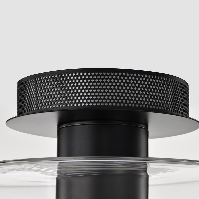 Hales - 17 po DEL semi-encastré avec verre transparent, Noir mat