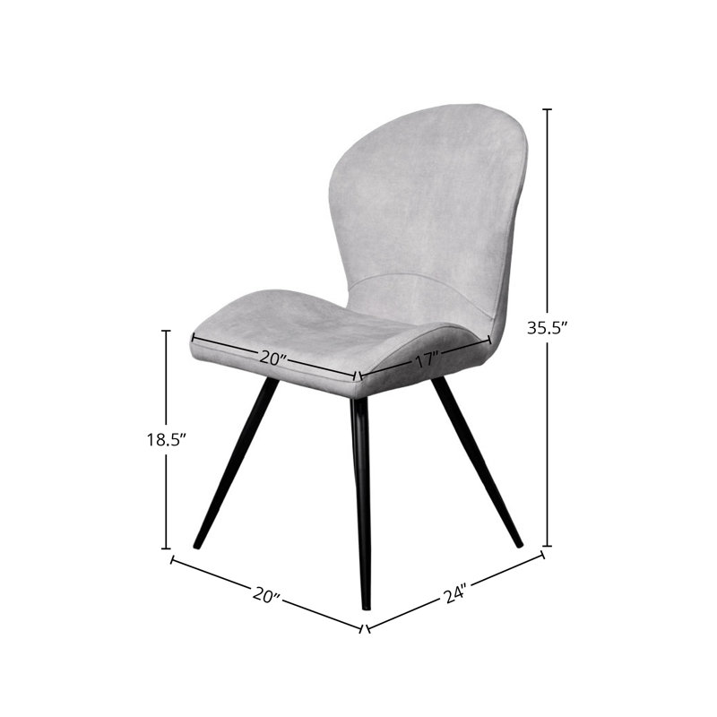 Chaise d'appoint rembourrée et revêtue de velours, Blanc