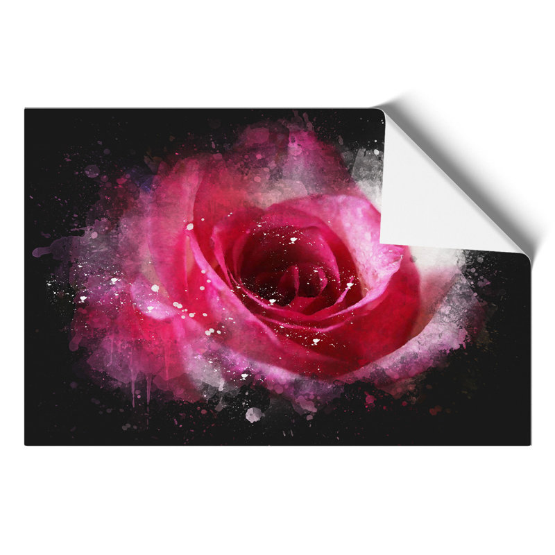 Pink Rose Flower Vol.7 - Unframed Graphic Art, 21cm H x 30cm W x 0.1cm D