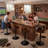 Swivel Adjustable Height Bar Stools Pu Leather Counter Stools With Bentwood Back For Bar, Kitchen And Dining Room-344063398-344969820