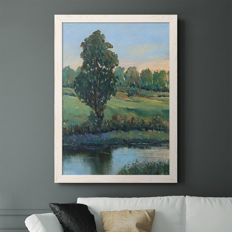 «Alhed Tree By The Riverbank II», reproduction d'art sur toile, Blanc, H 37,5 po x l 27,5 po x P 1 po
