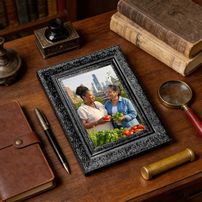 Cadre de table noir 3 pièces 5 "x 7" avec protecteur photo