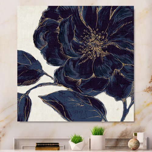 Bless international Dark Rose Gilded Gold On Canvas Painting & Reviews ...