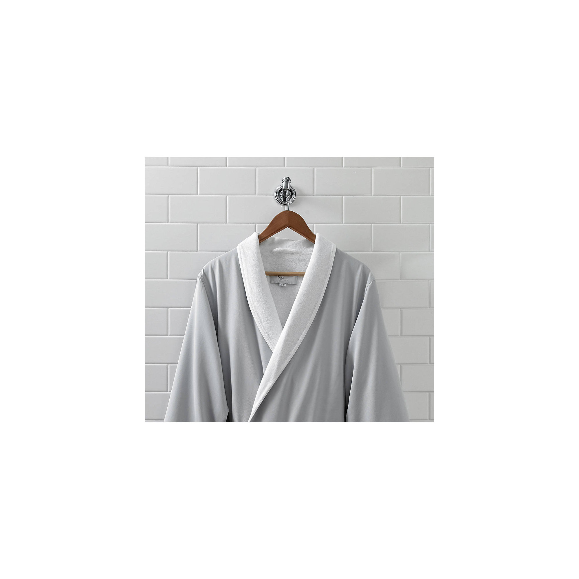 Polyester Bathrobe, Large / Extra Large, Silver Sage