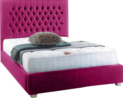 Upholstered Bed, Pink, Small Double (4')