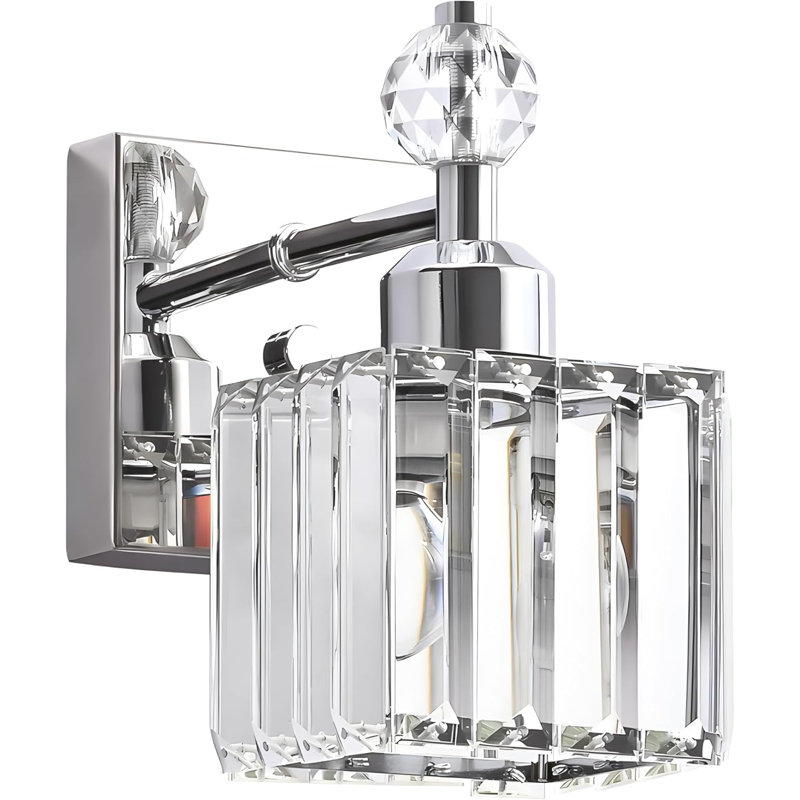 Luminaire de meuble-lavabo moderne en cristal - applique murale simple pour un éclairage de salle de bain élégant, Clair