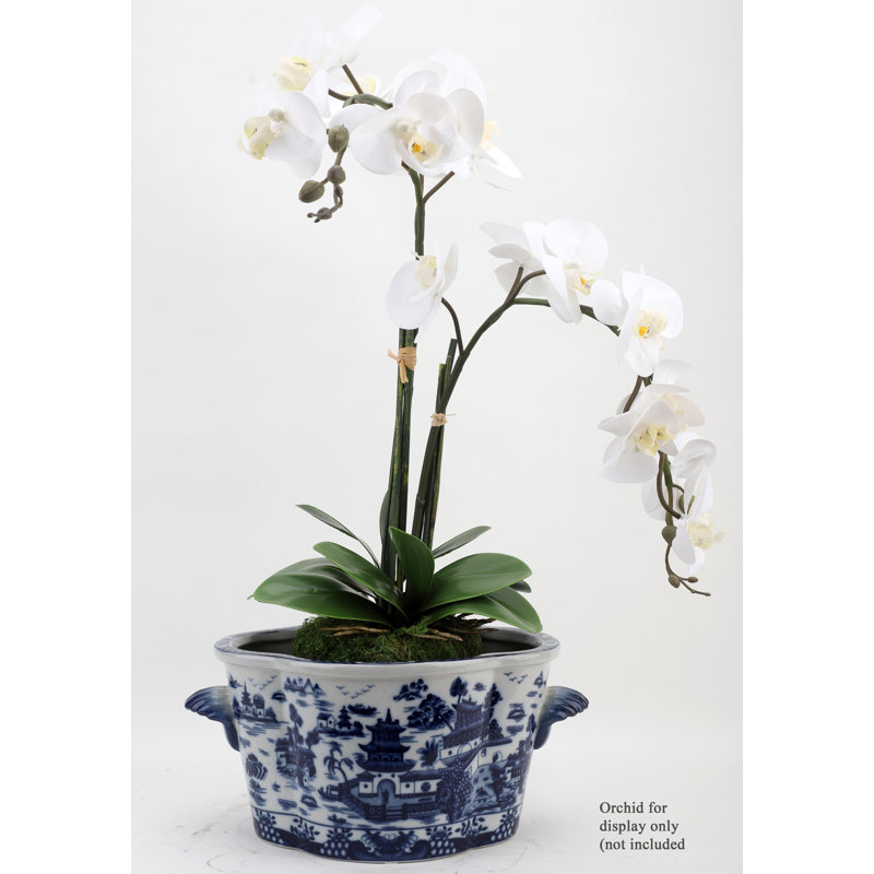 Blue Willow Handmade Ceramic Planter