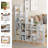 Modern Engineering Timber 4-Tier Open Storage Bookcases, Narrow Single-Column Shelving Unit, Freestanding Display Bookcase for Living Room Bedroom Home Office-1658198708