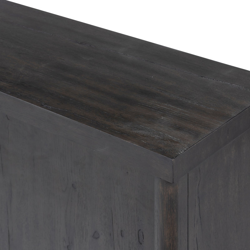 Laredo TV Stand - Smoked Black Veneer, Dark Gray