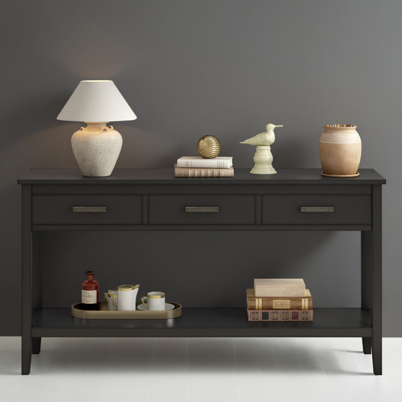 Table d'appoint 59 po pour vestibule, Noir, noir, noir, noir