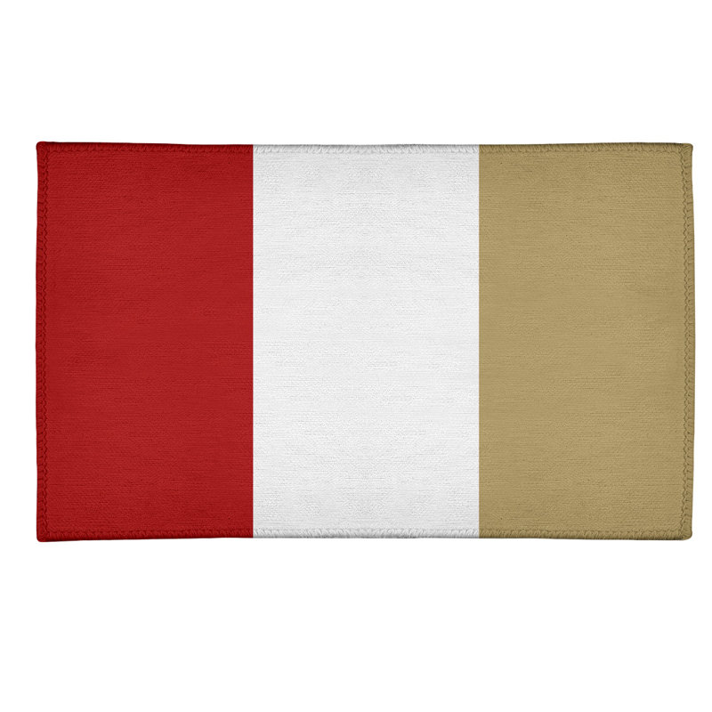 Tapis à rayures de football san francisco, Rectangle 3 pi x 5 pi