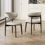 Chaise d'appoint rembourrée en bois massif et blanc Sachelle, pieds noirs-268516311-272227208