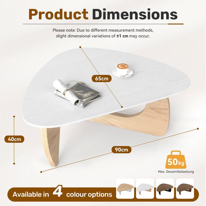 End Table, White Wood/Beige, 40" H x 90" W x 65" D