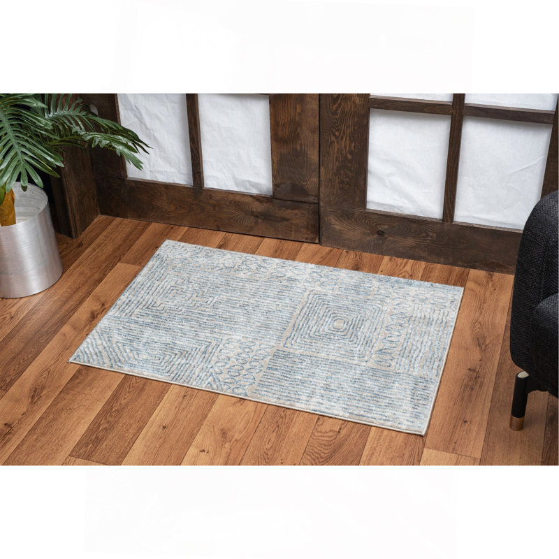 Tapis bleu, Rectangle 5 pi 3 po x 7 pi 3 po