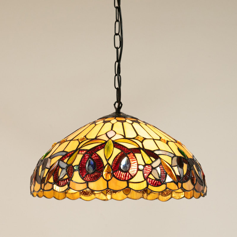 Luminaire suspendu rétro 2 lumières multicolores