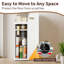Armoire de rangement mince pour salle de bain avec tiroirs et boîte à mouchoirs