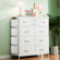 Sienna-Marie 10 - Drawer Dresser, Chest of Drawers for Bedroom with 4 Side Pockets and 2 Hooks