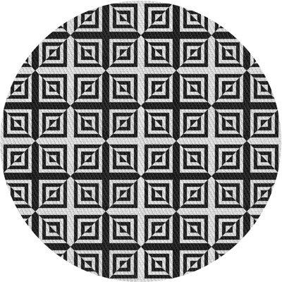 Tapis de zone noire à motifs