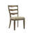 Parfield Light Brown Fabric & Weathered Oak Finish Side Chair (Set Of 2)