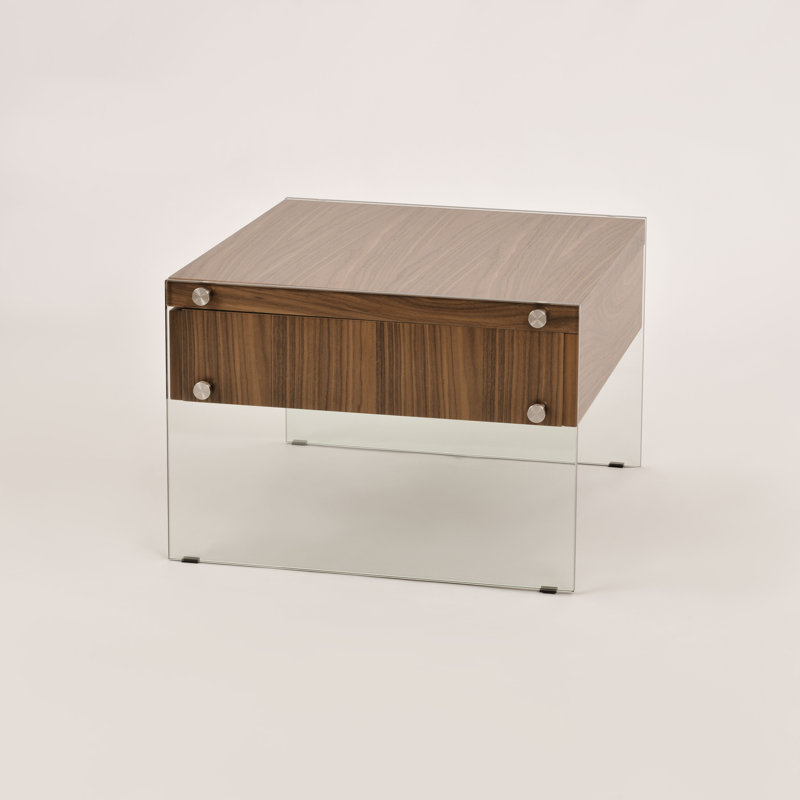 Jescie 63.4cm W Glass Bedside Table