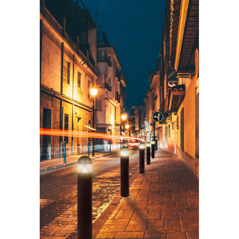 Bronze LED Pathway Bollard Light with Clear Plastic Lens