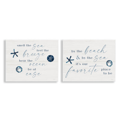 «Beach Lover Heartfelt Expressions», ensemble de 2 plaques murales, design par Natalie Carpentieri