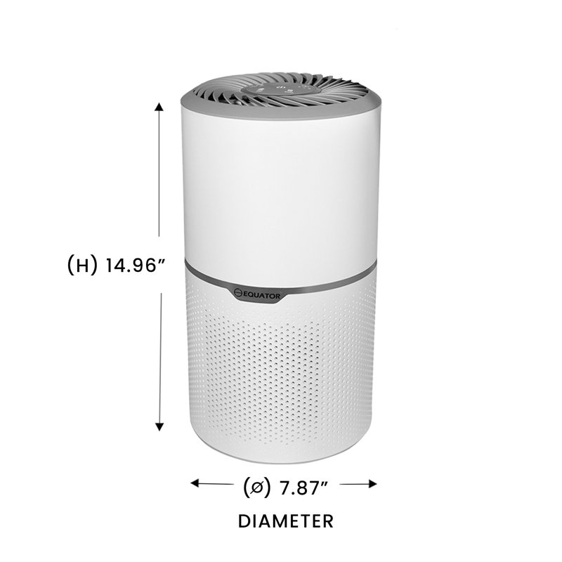 Equator Advanced Appliances Tabletop Air Purifier with True HEPA Filter and Humidifier Function for 269 Cubic Feet